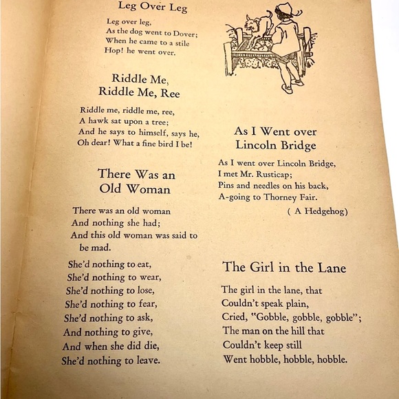 Antique Mother Goose Rhymes Picture Book #1064 48 pg.1928 Whitman Publishing co. - Picture 7 of 9